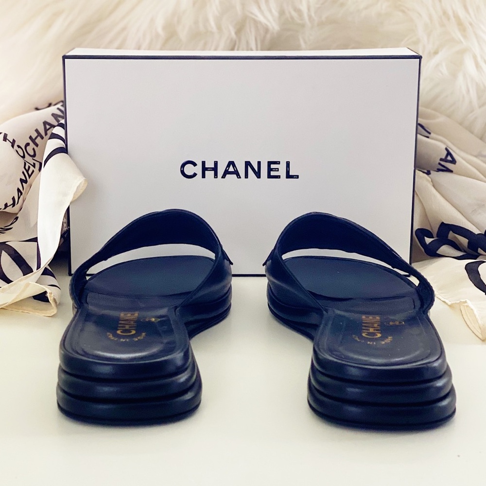 SOLD CHANEL Cambon CC Black calfskin leather 36 - Picture 7 of 7
